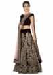 Wine lehenga with pink dupatta in floral embellishment only on Kalki