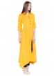 Yellow A Line Kurta with Front Slit