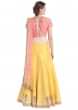 Yellow And Pink Lehenga Choli With Resham Work Online - Kalki Fashion