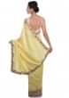 Yellow Saree In Silk With Resham, Moti And Zardosi Work Online - Kalki Fashion