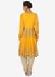 Yellow Suit Enhanced In Pleats And Sequin Embroidery With Dhoti Pants Online - Kalki Fashion