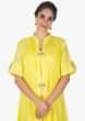Yellow tunic dress with a additional jacket