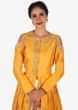 Yellow Dhoti Suit Crafted With Gotta Patti Butti Embroidery Work Online - Kalki Fashion