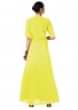 Yellow Hand Embroidered Jacket Style Anarkali Gown