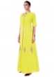 Yellow Hand Embroidered Jacket Style Anarkali Gown