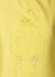 Yellow kurti in cotton silk with self printed side kali only on Kalki