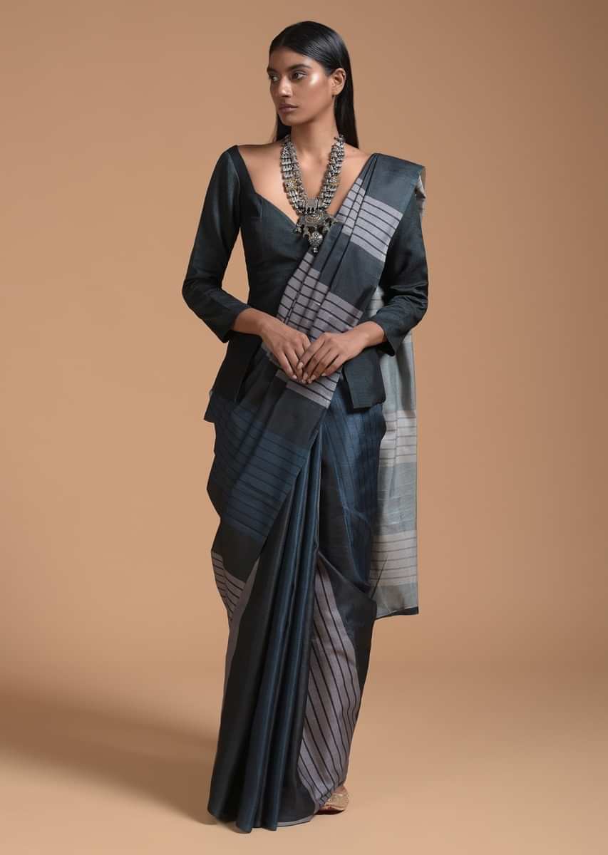 Buy Fospy Women Silver, Light Green Silk Blend, Jacquard Printed Kanjivaram  Saree Online at Best Prices in India - JioMart.