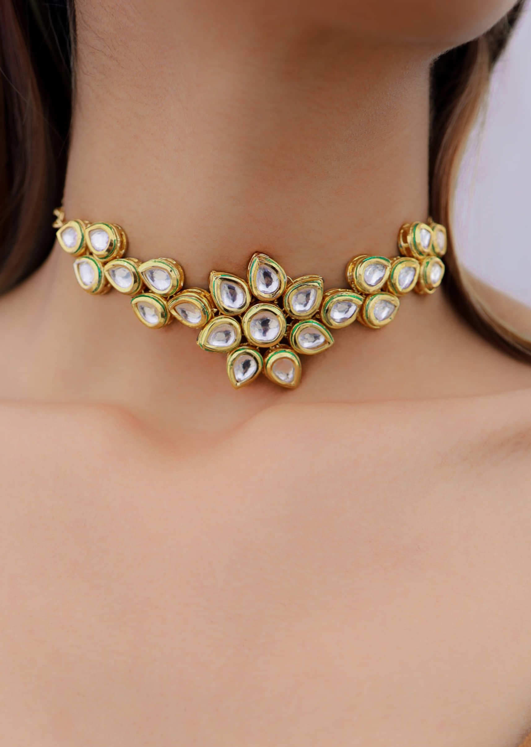 Delicate Kundan Choker Necklace