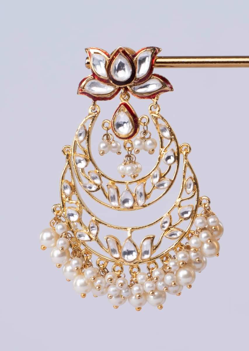 Double layer chandelier chandbali earring only on Kalki