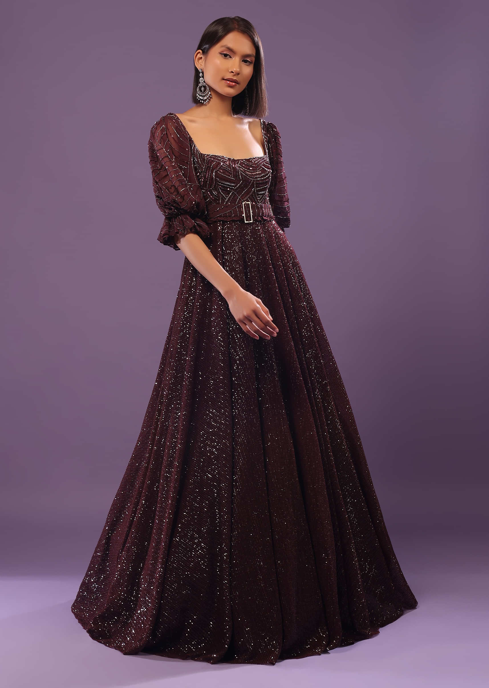 Long Sleeve Draped Maxi Velvet Dress Burgundy - Luxe Velvet Dresses and  Celebrity Inspired Dresses