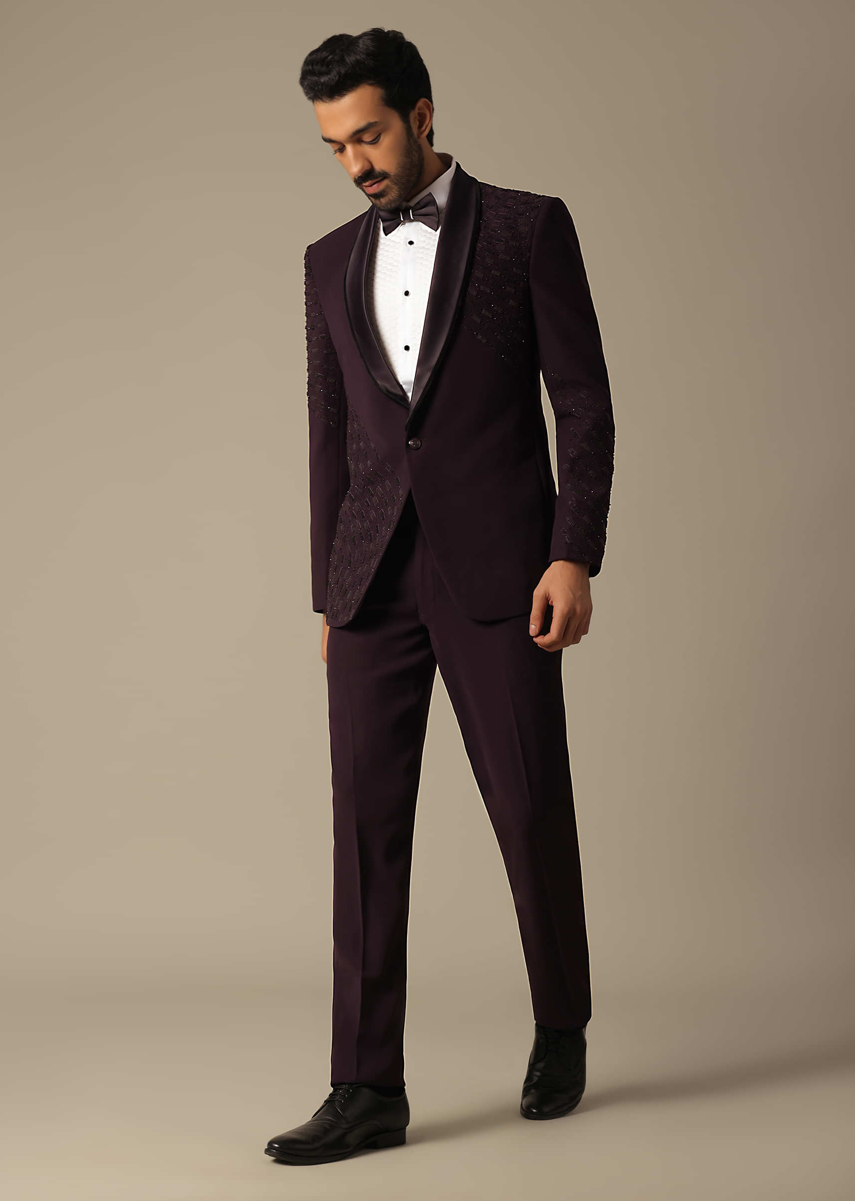Embroidered Tuxedo Set for the Stylish Groom