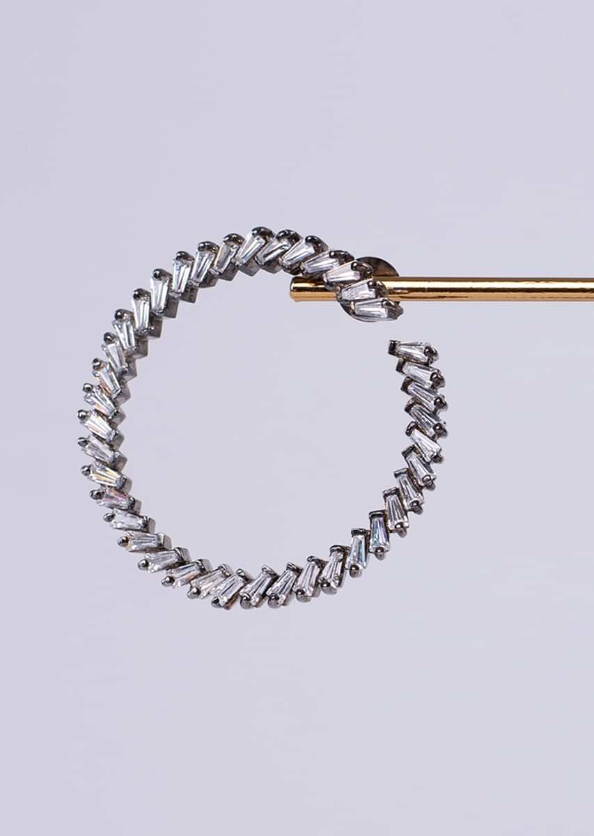 Fancy hoop with crystal beads only on Kalki
