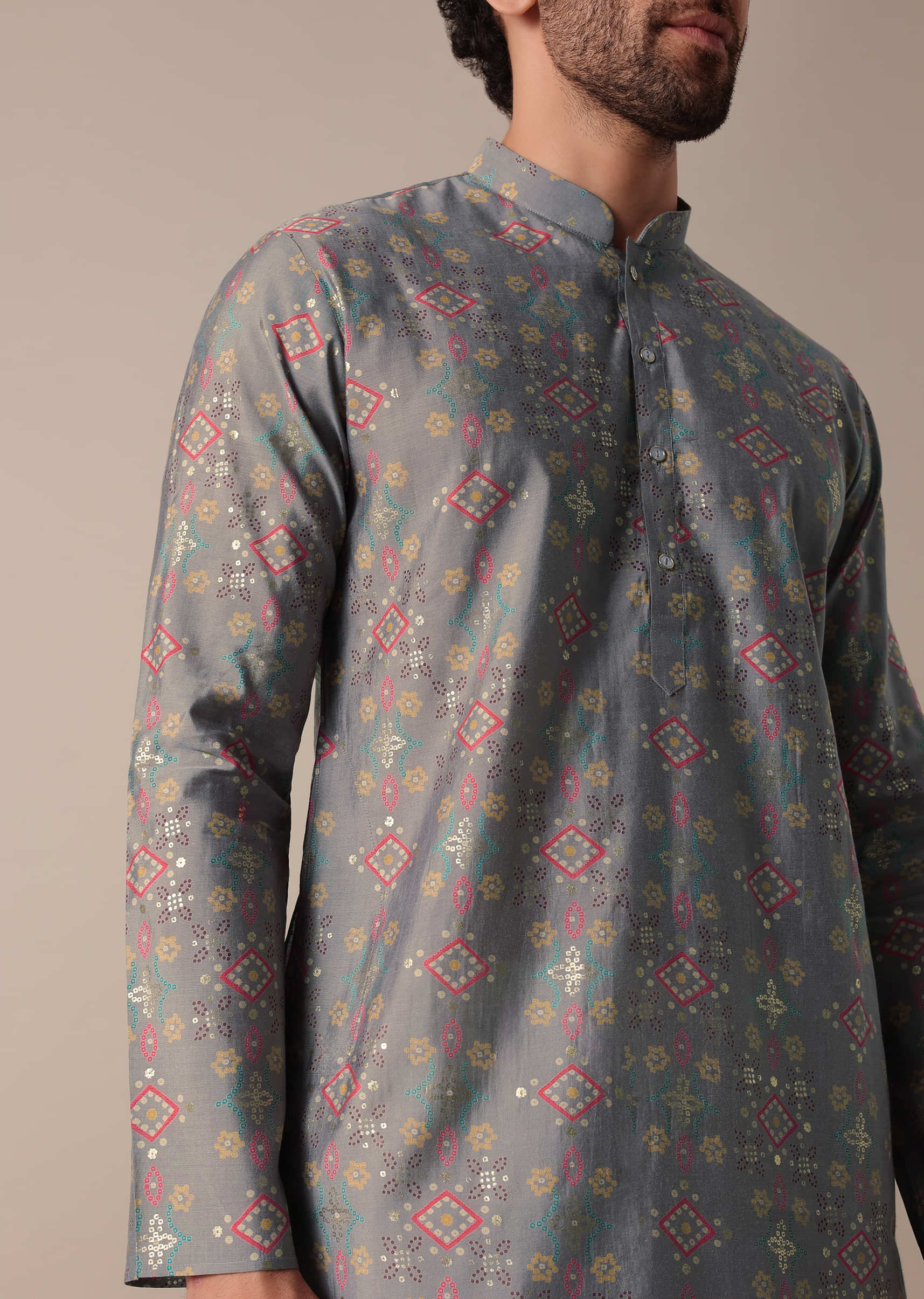 Printed Cotton Kurta for Men