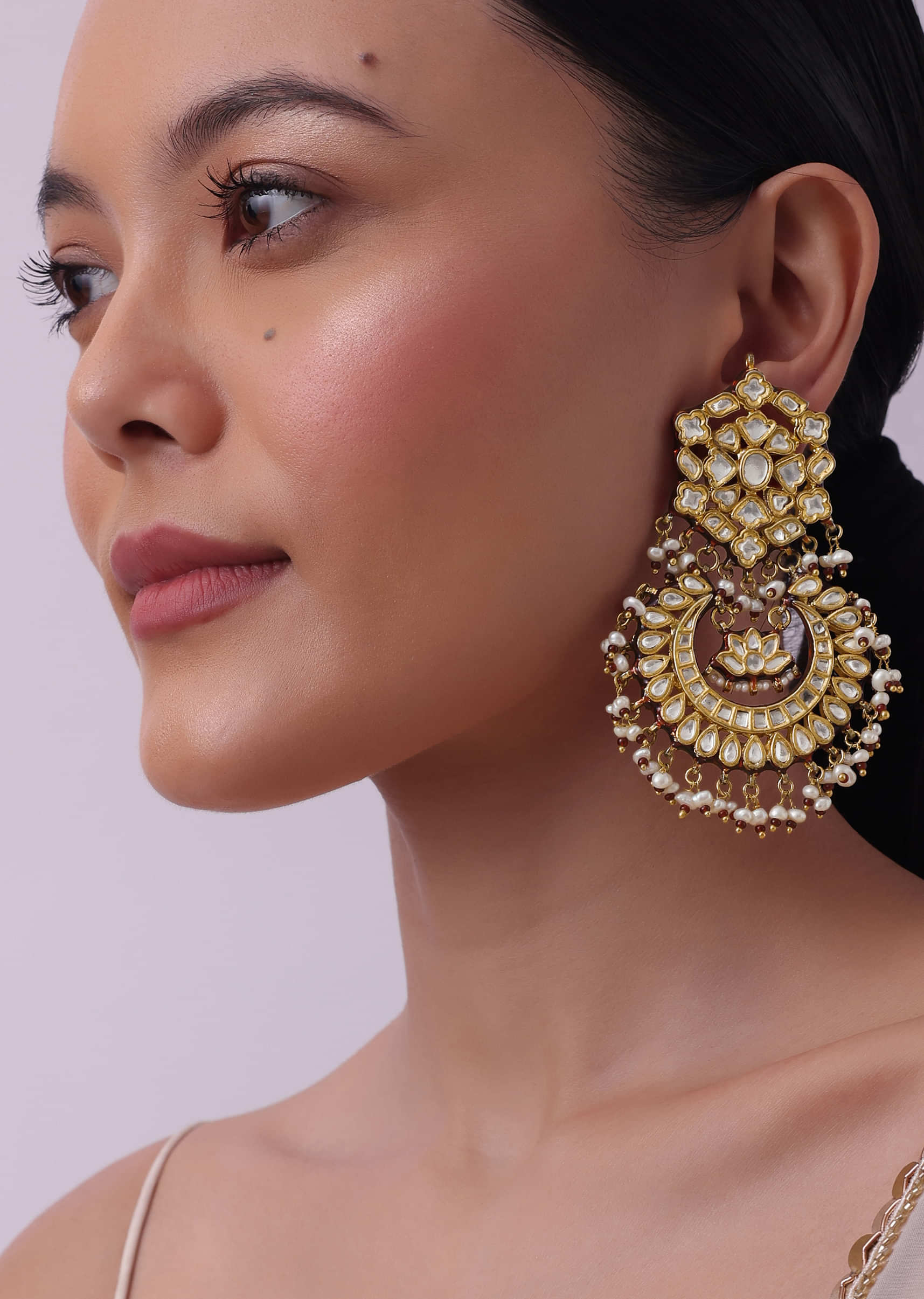 Elegant Pearl U-shaped Ear Clip Insert without Ear Piercing 1 pcs,  Jewellery, Earrings & Drops Free Delivery India.