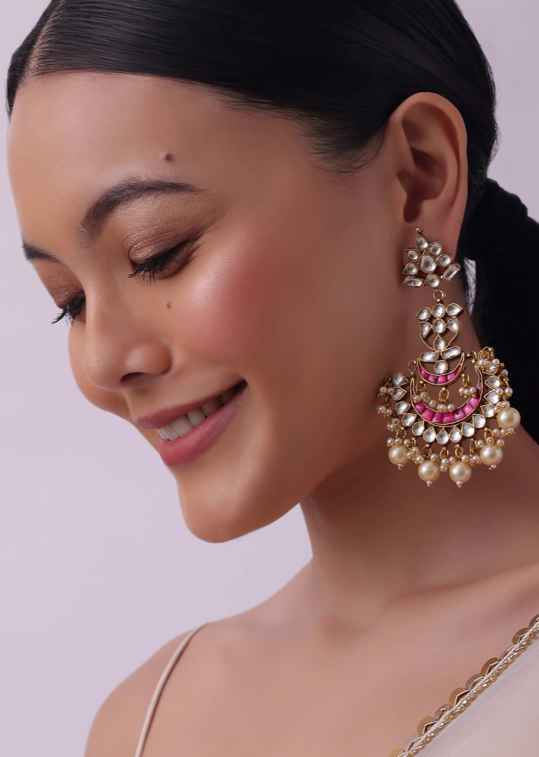 Traditional Fashion Earrings(Bellimoda Jhumka) Saree wear accessory 100%  Handmade and Damage Free One Gram Gold Polished Jhumkas