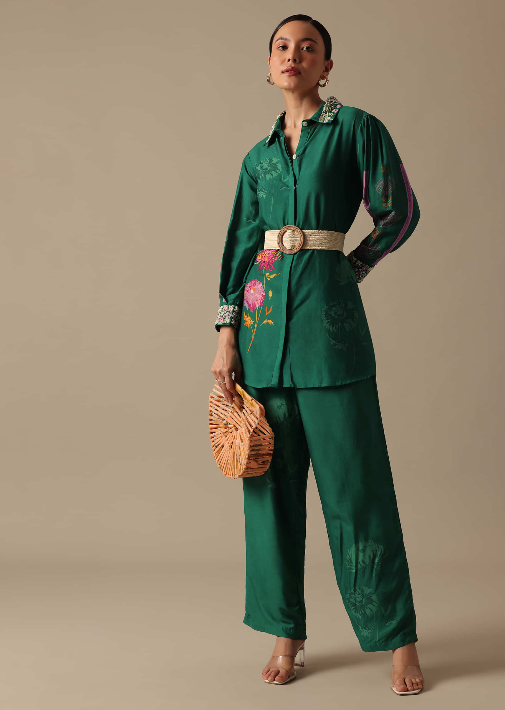 Silk shirt cheap and pants set