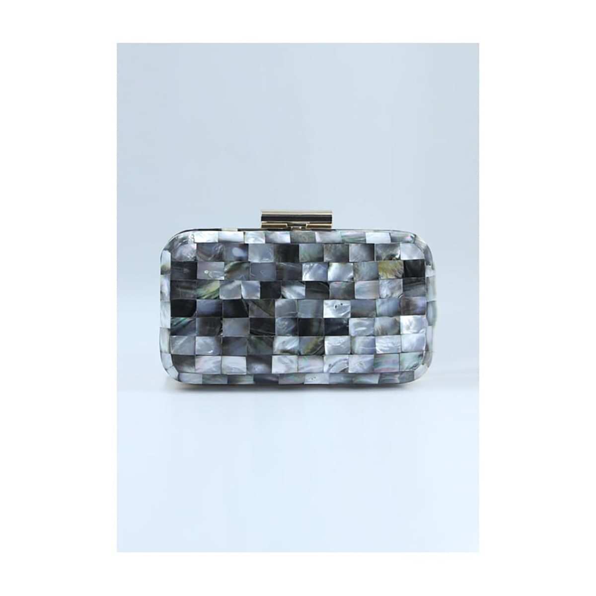 Grey shaded marble stone sling clutch only on Kalki