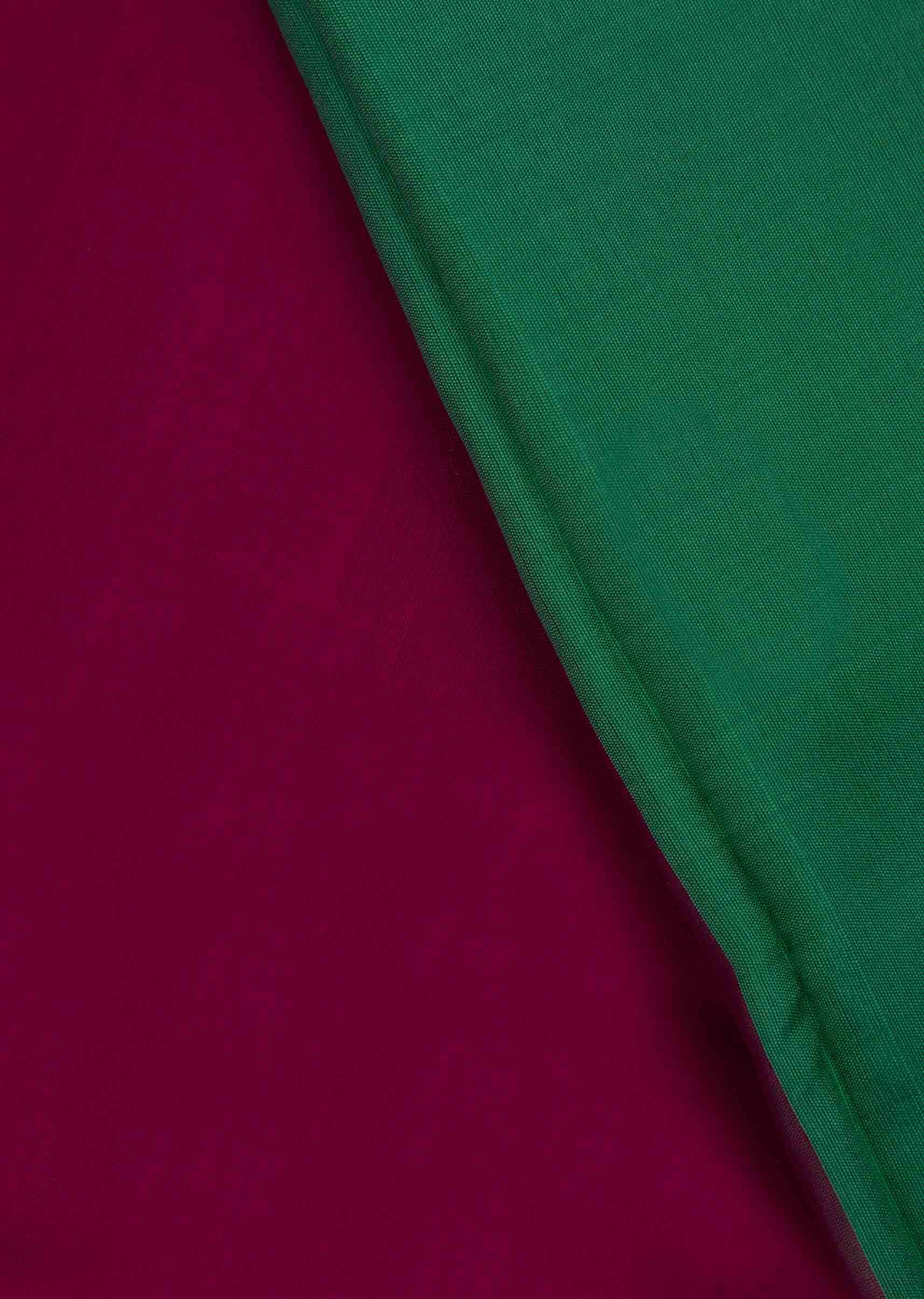 Half and half  plain chanderi silk saree with brocade pallo