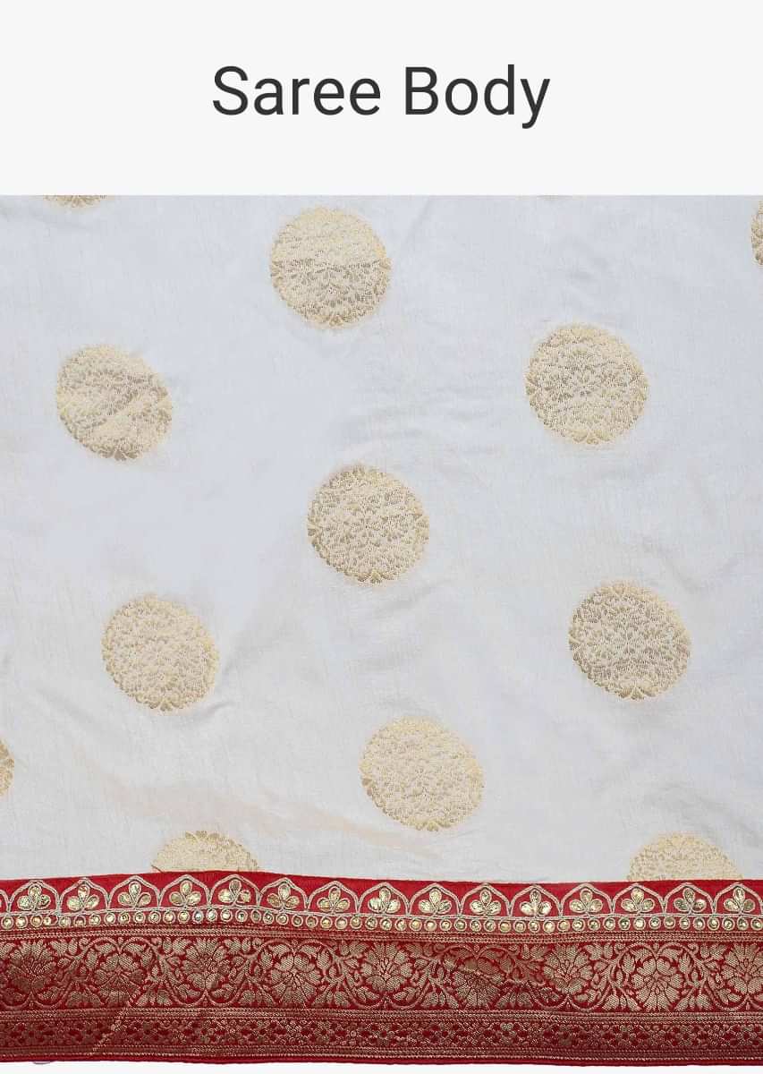 Half and half saree with bandhani printed pallo only on kalki