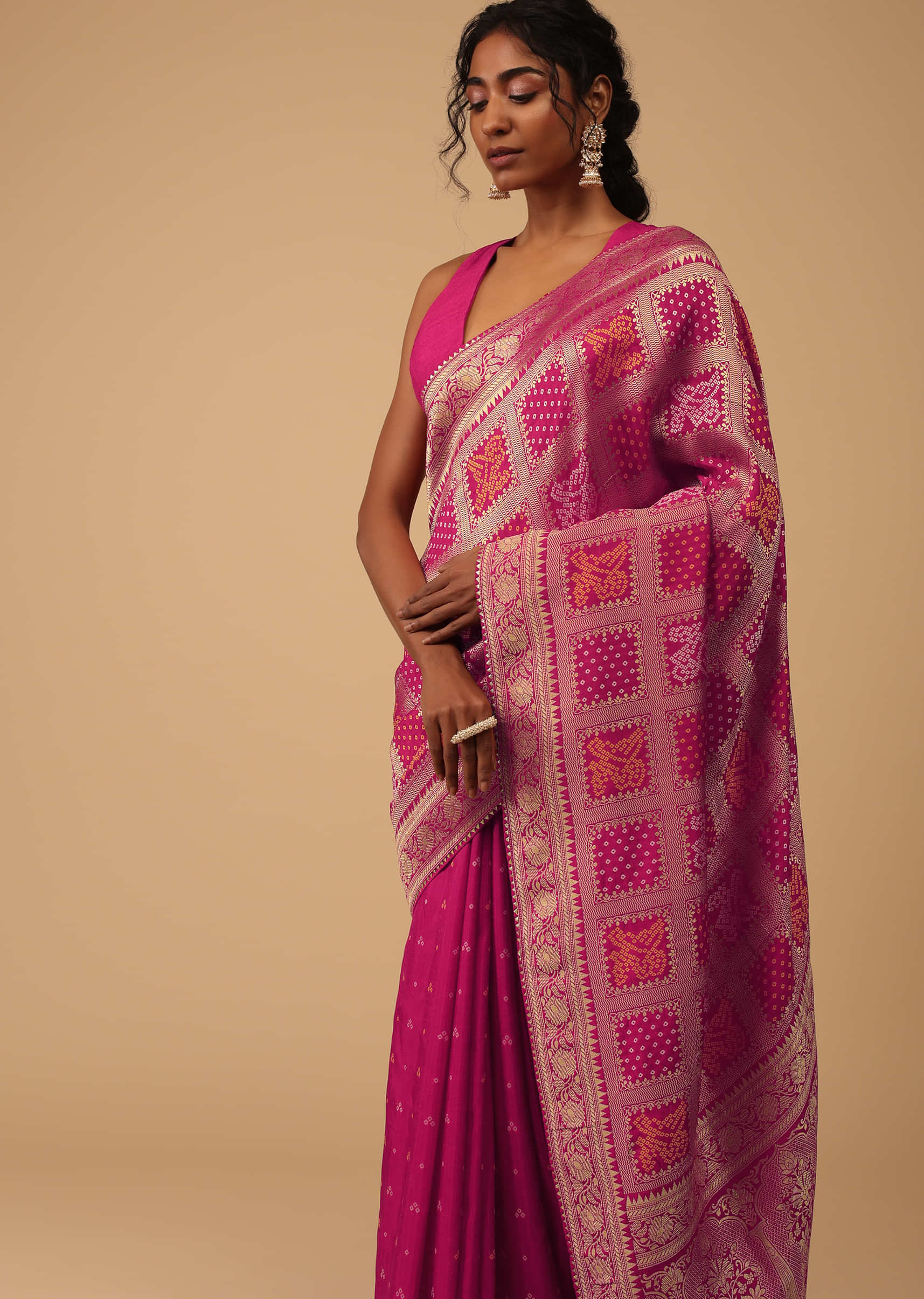 VISHNU WEAVES 6.3 m (with blouse piece) Paithani Silk Saree