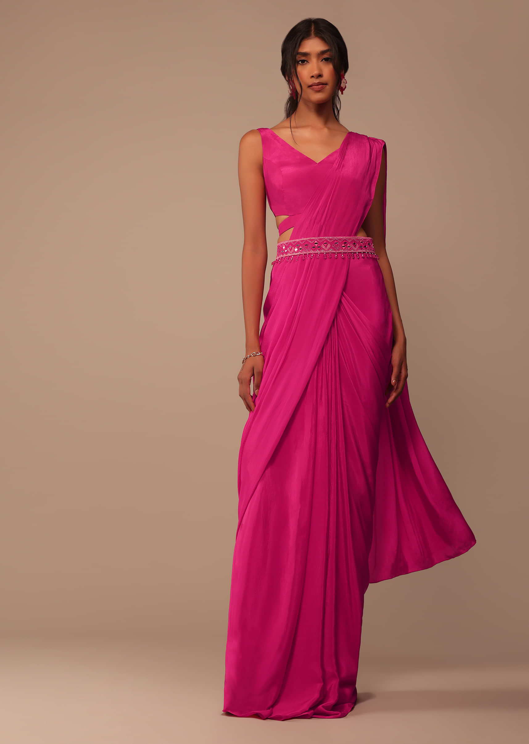 Buy Dark Pink Waist Belt: The Ultimate Saree Belt for Effortless Style and  Comfort(20) at