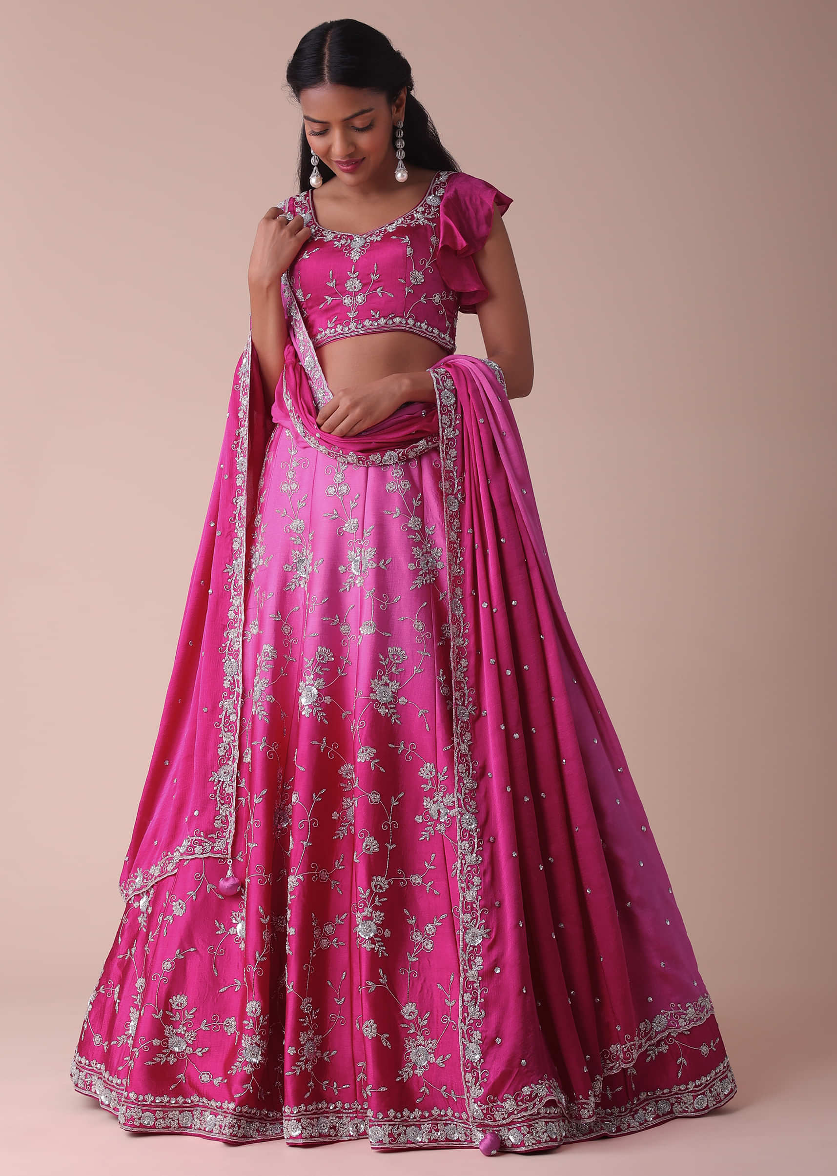 Pink Lehenga: Buy Pink Lehenga Cholis & Indian Lehengas Online - Kalki  Fashion