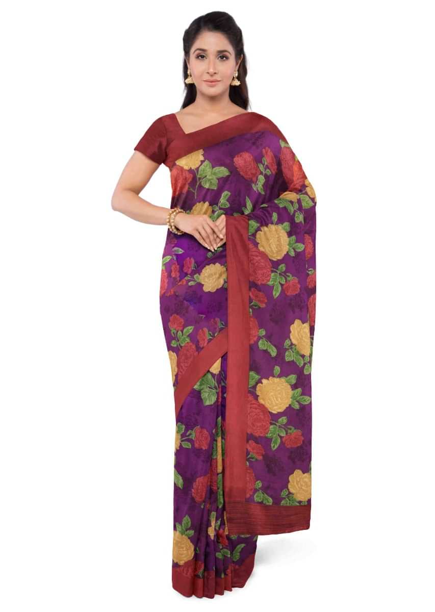 Indigo Saree contrast blouse design / Must have indigo Saree style -  YouTube | Indigo saree, Cotton saree blouse designs, Blue saree blouse