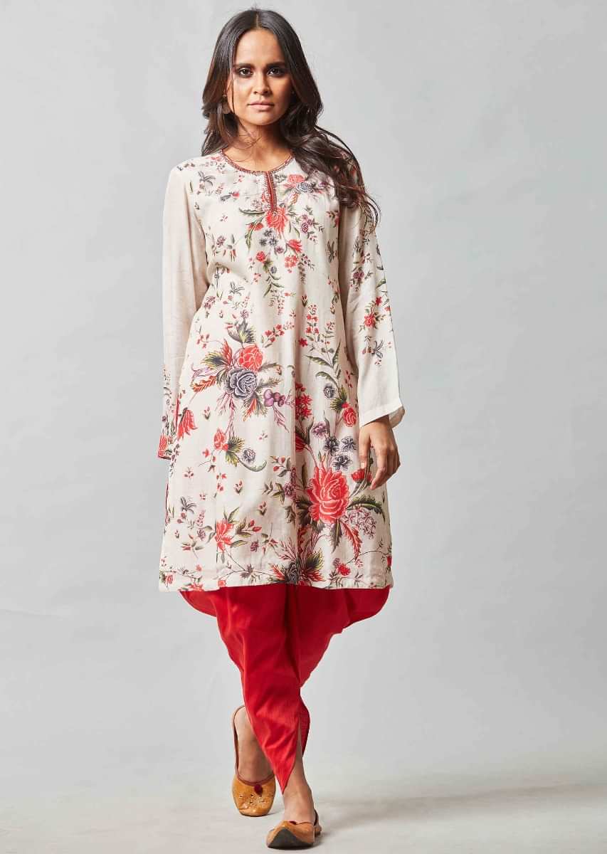 Indian Traditional Regular Fit Dhoti Pants Free Size Printed Mehendi For  Women | eBay