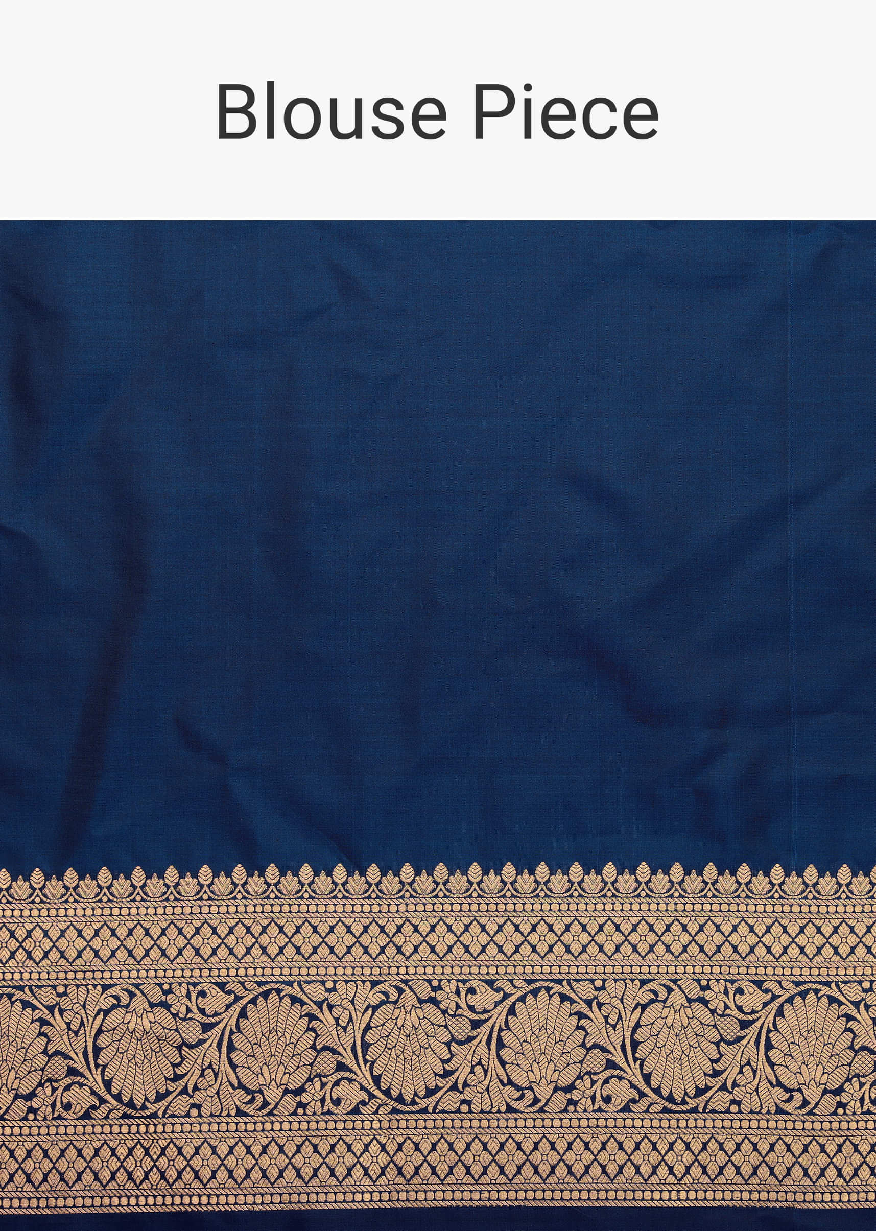 Midnight Blue Saree In Pure Banarasi Silk With Upada Zari Weave Butti Work