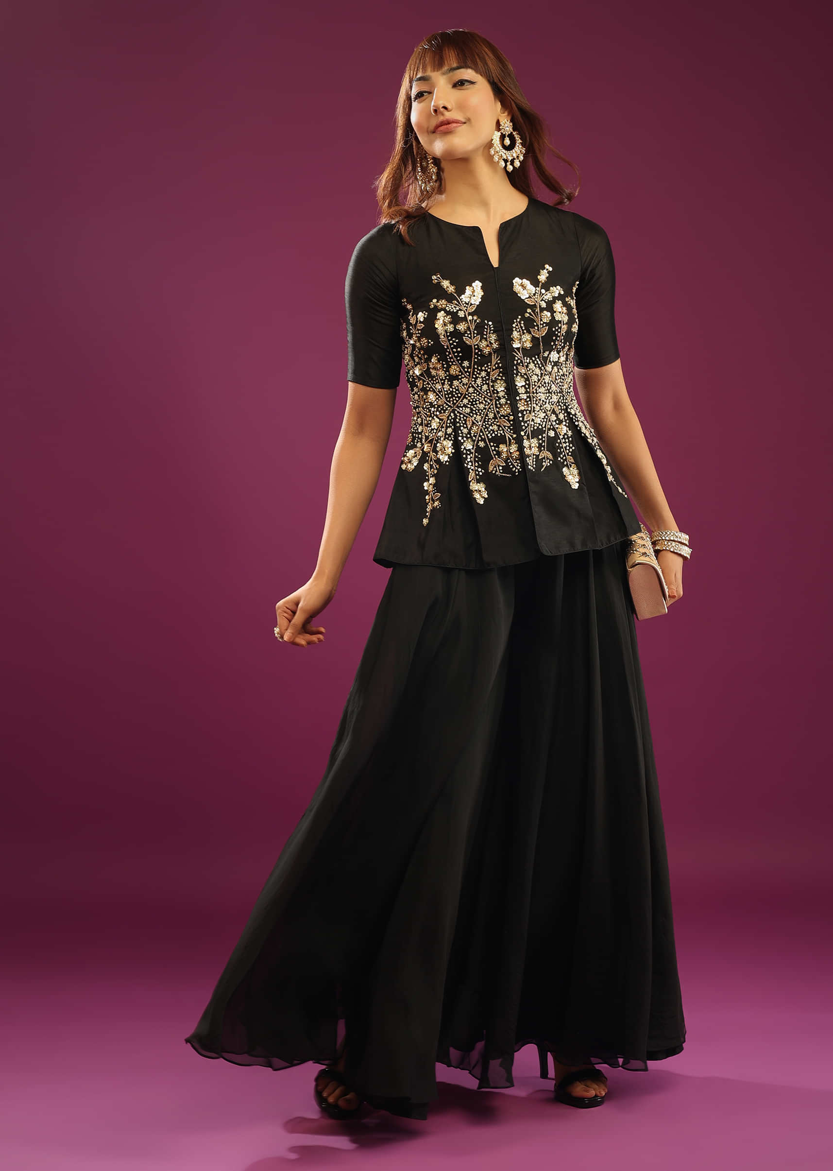 Black Georgette Peplum Top With Lehenga Skirt Dupatta For Women Indian  Wedding Dress Lehenga Choli Lengha Choli Indian Lengha Choli |  centenariocat.upeu.edu.pe