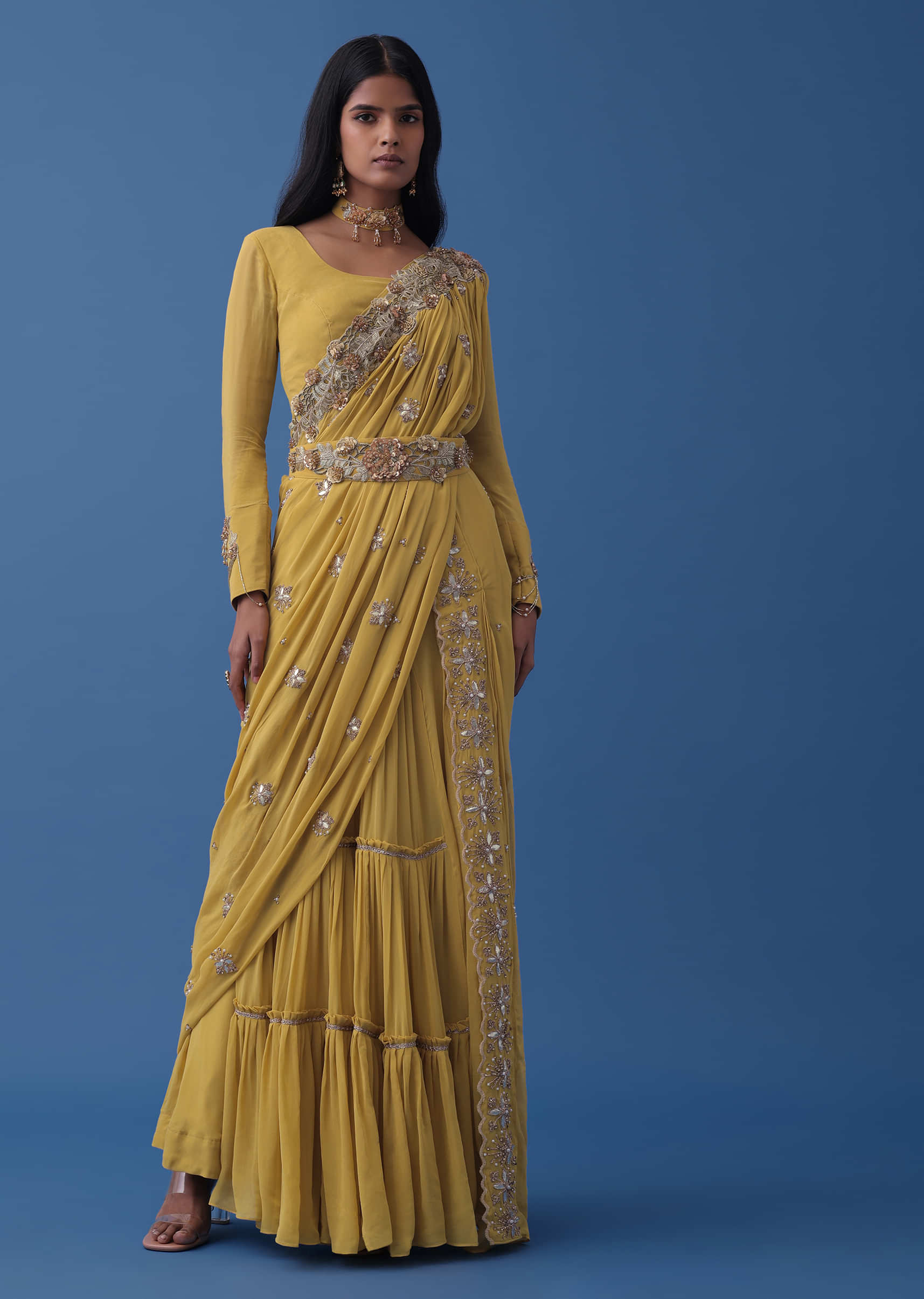 How to Style Designer Saree Party Wear in Different Ways - House of Surya