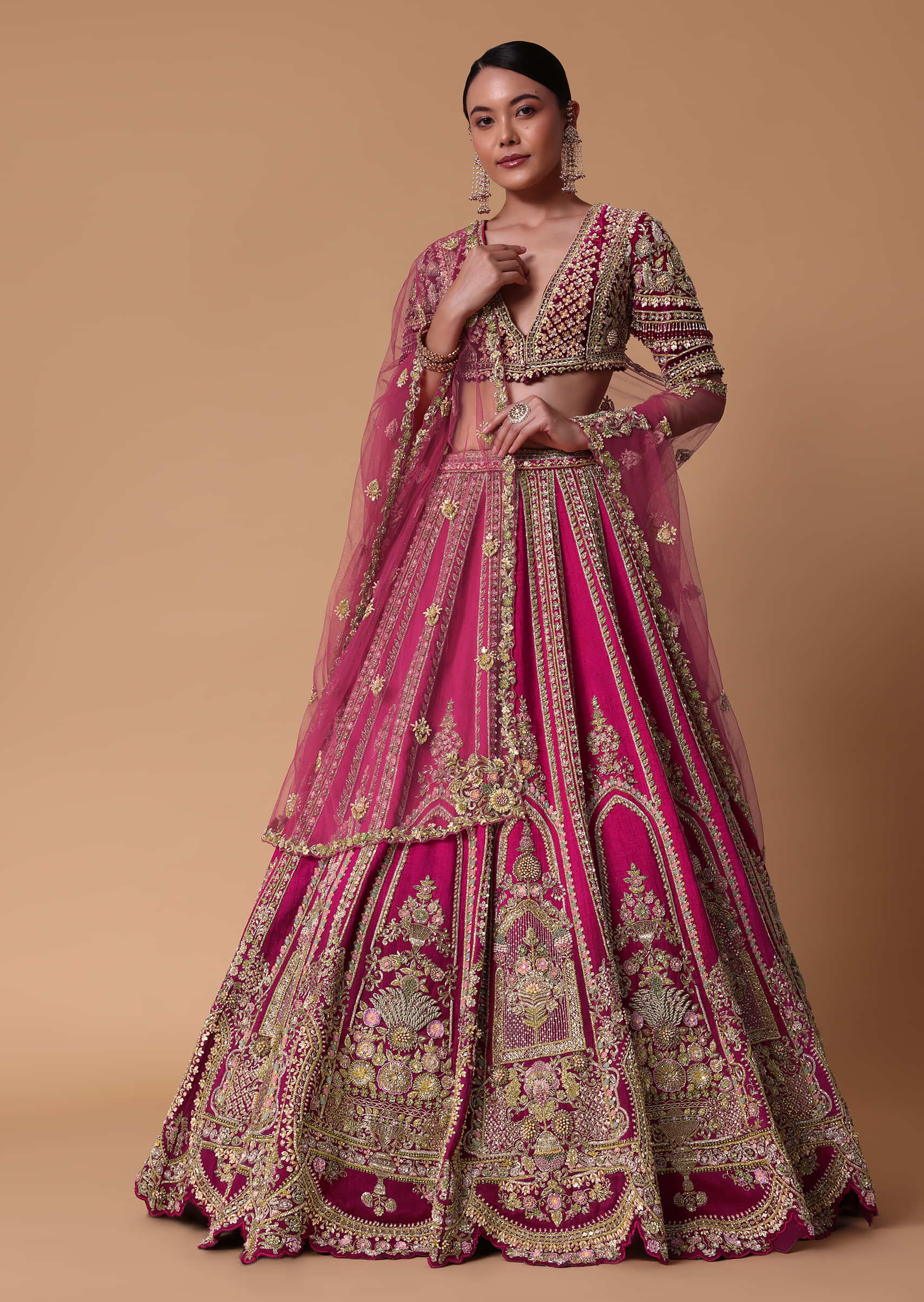 Classy Red Designer Indian and Pakistani Bridal Lehenga choli with  Embroidery 