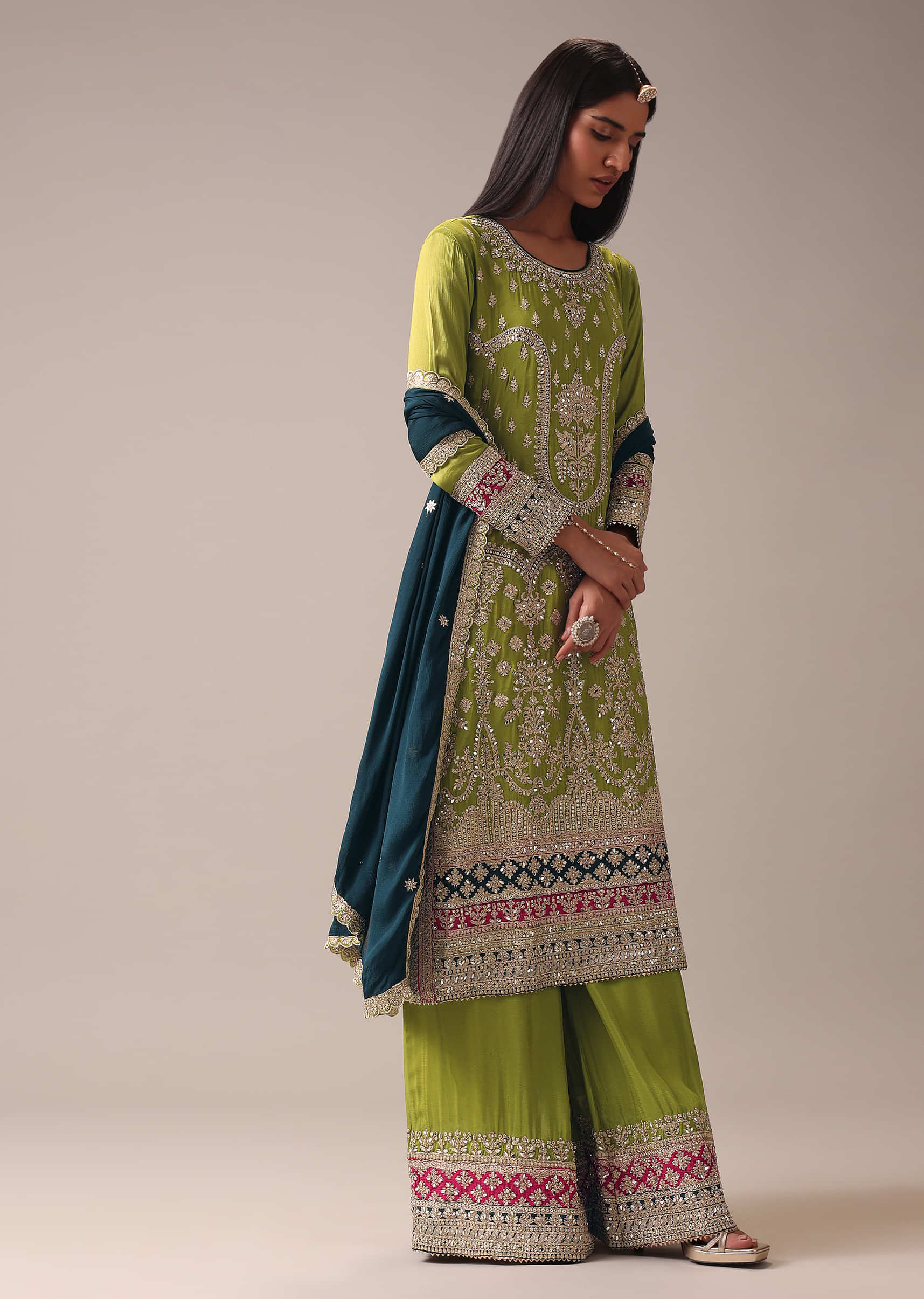 EID COLLECTION 2023 MARIAB Mehndi Green Color Unstitched Lawn Pakistan –  fashionnaari