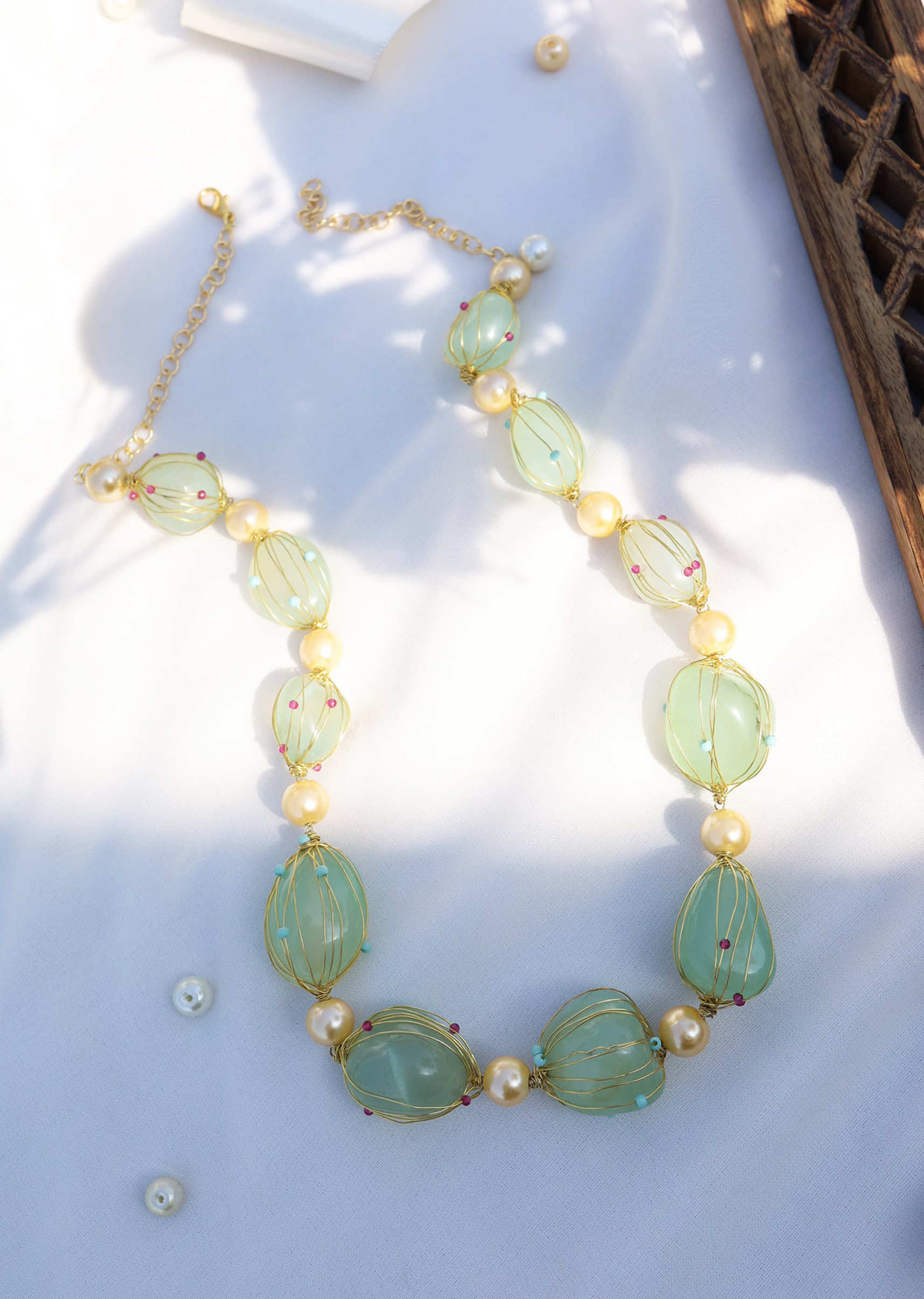 Mint Green Stone String Necklace