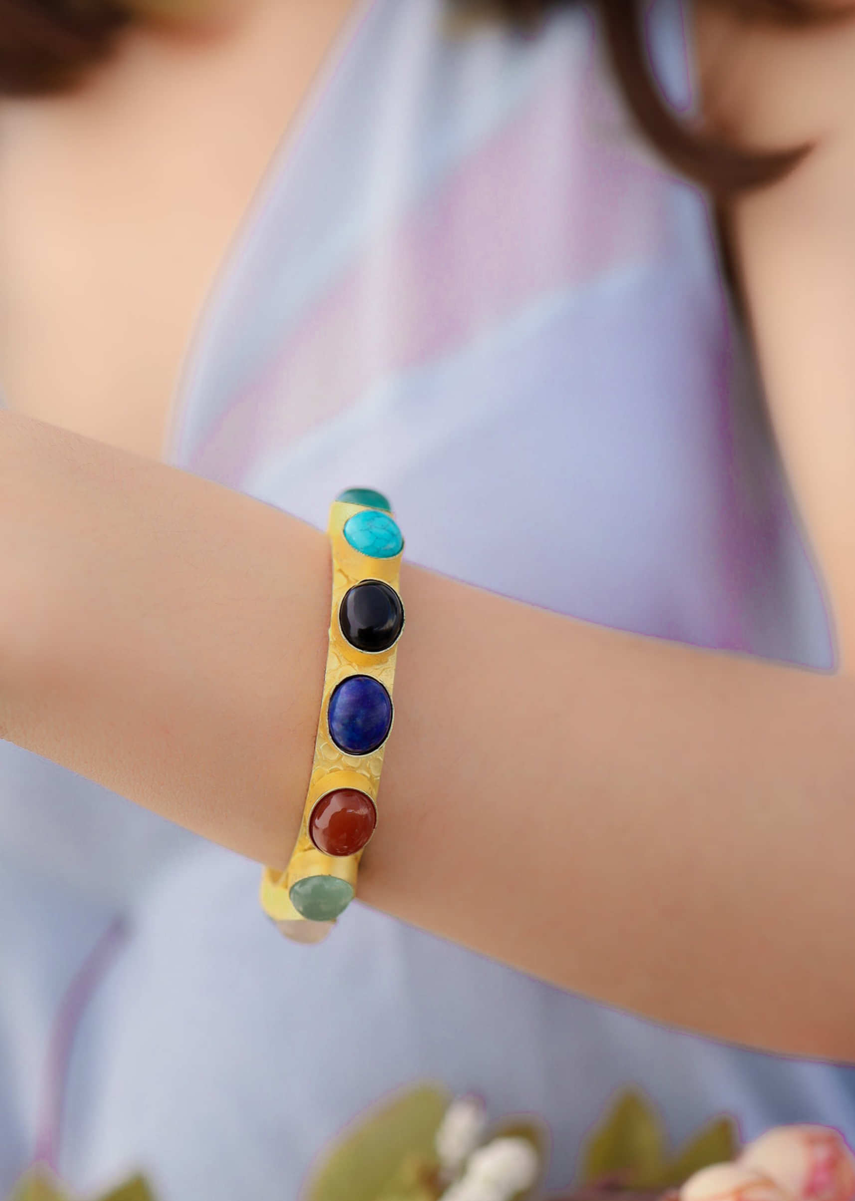 Multi Color Beads Bangle – MYK Women