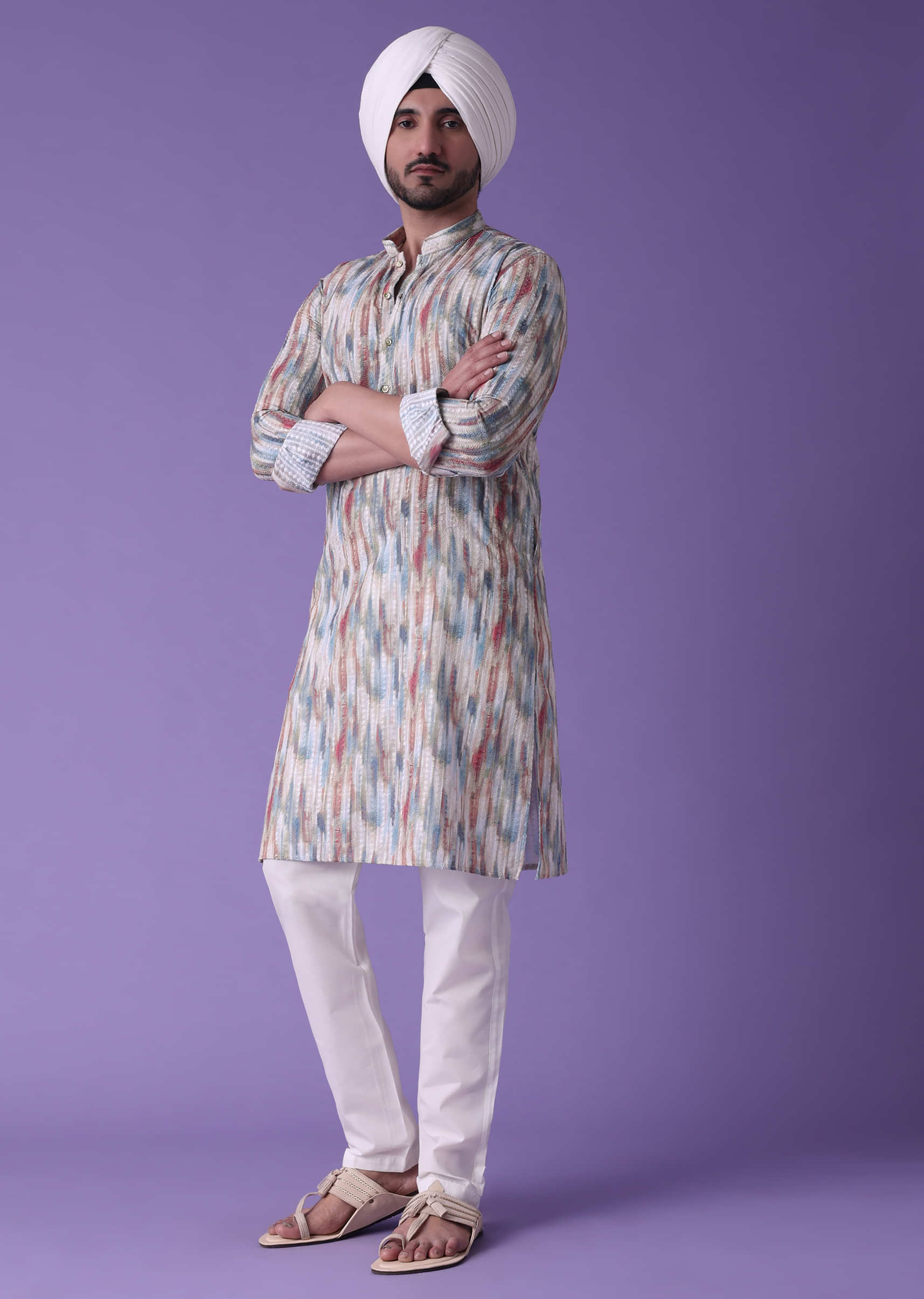 Buy Peach Pink Cotton Kurta And Leggings Set With Mirror Work KALKI Fashion  India