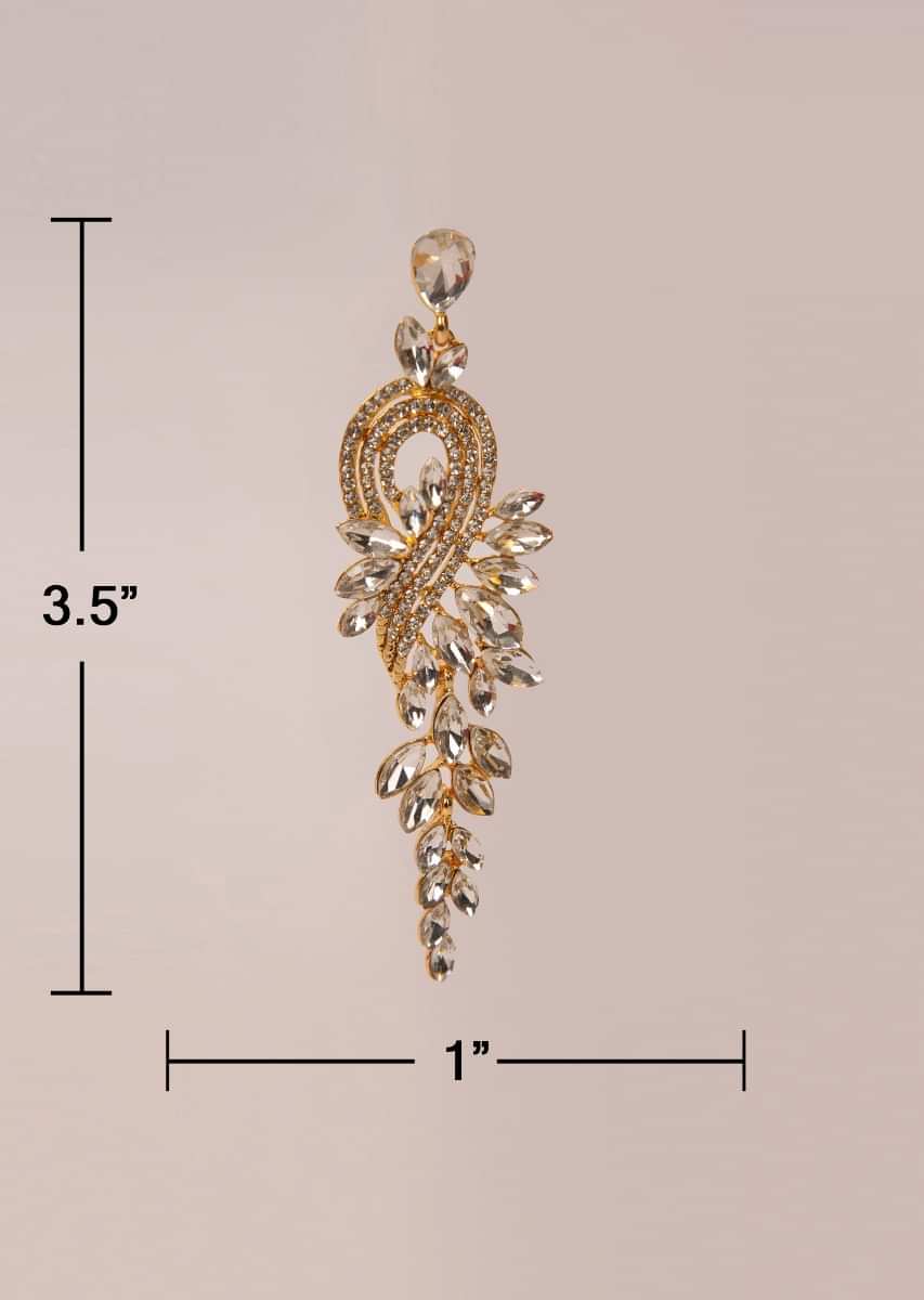 Musical note shaped chandelier drop earring
