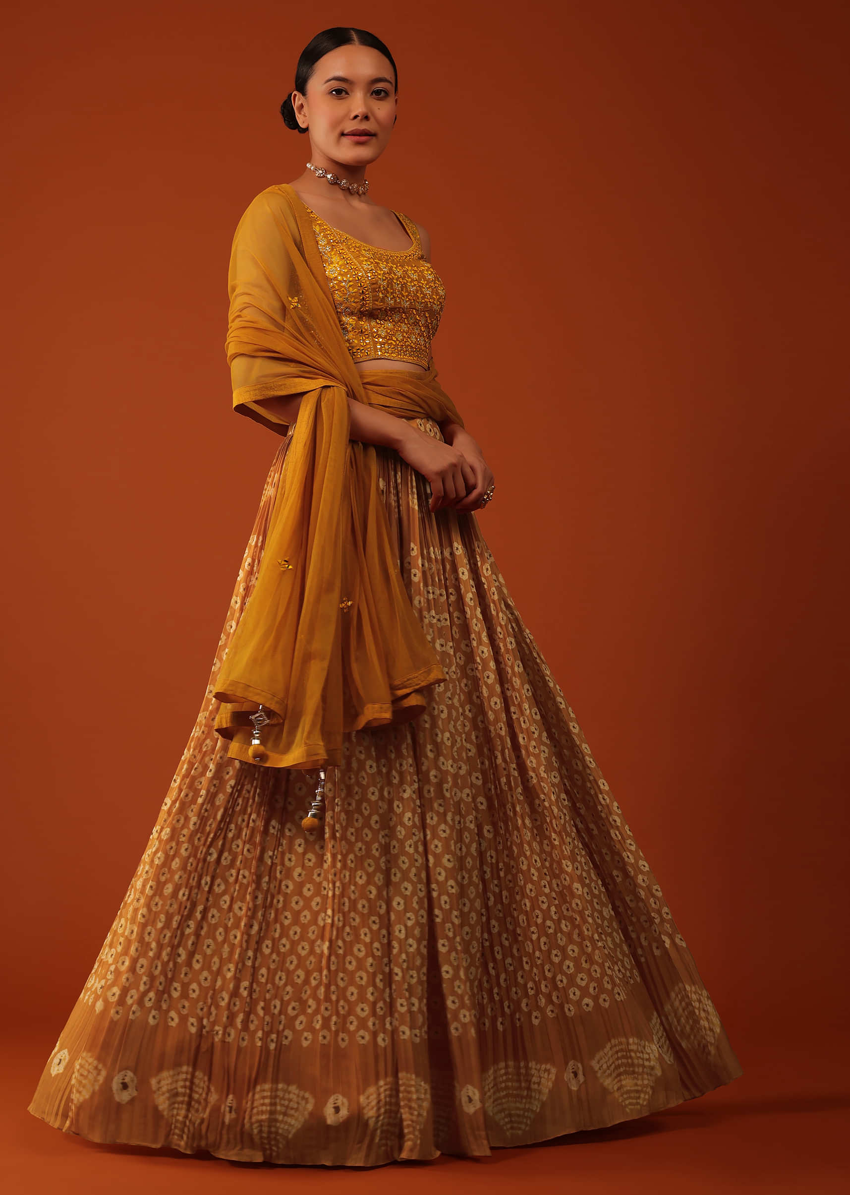 Yellow Bandhani Silk Lehenga | Shop Now Lehenga With Choli And Dupatta –  jhakhas.com
