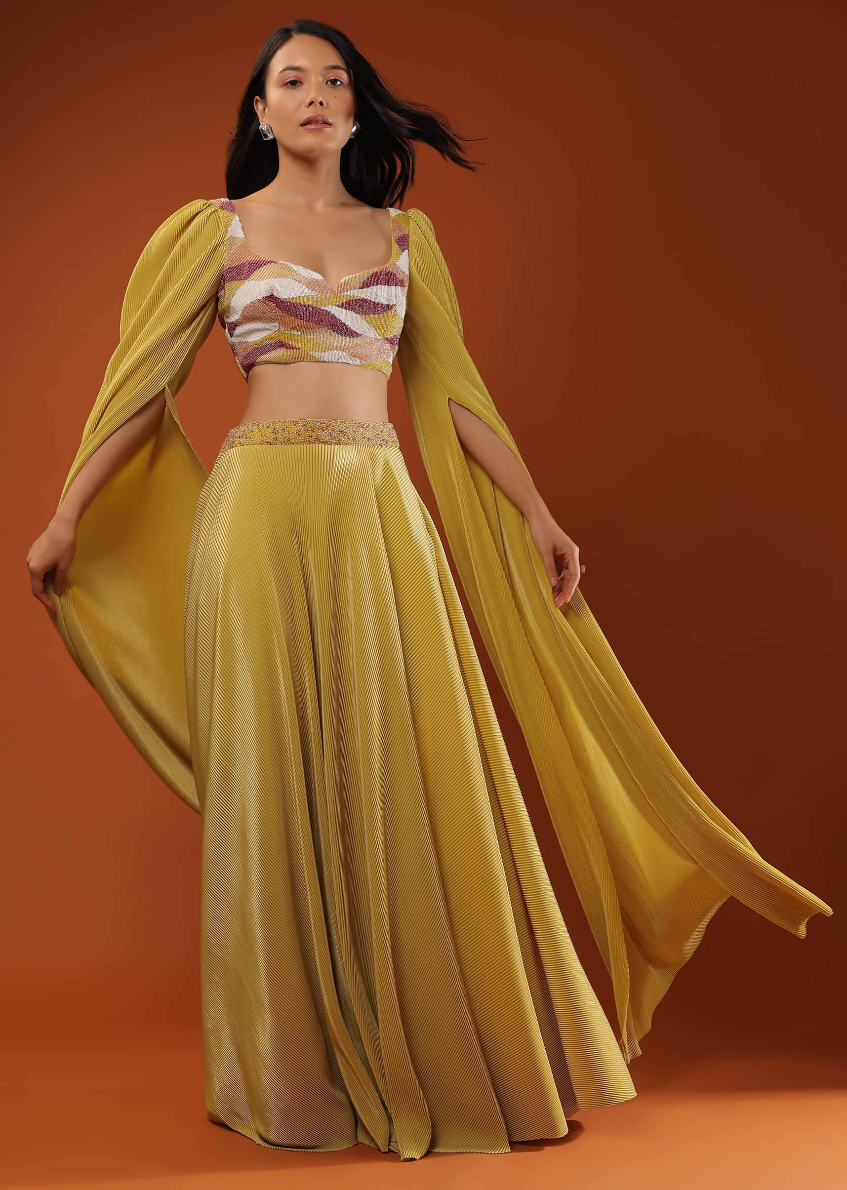 Crop Top and Skirt Lehengas - Buy Designer Crop Top & Skirt