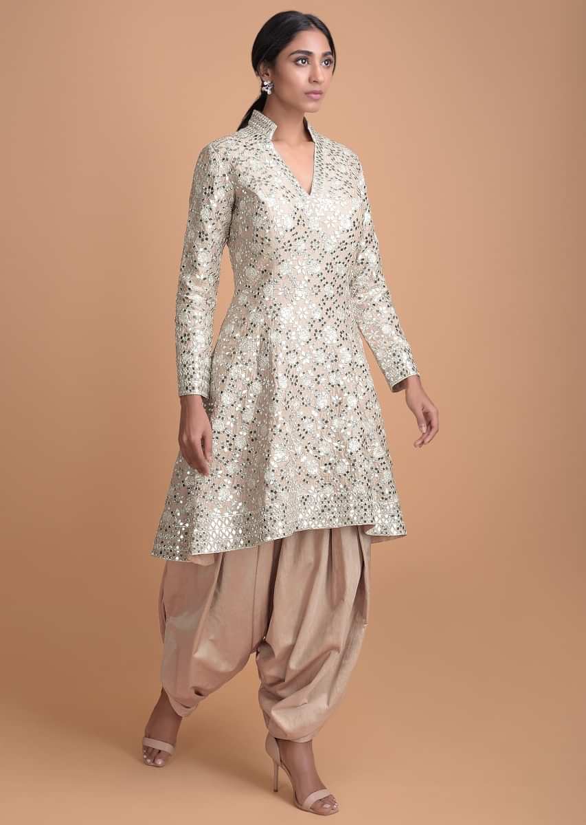 Muslin flower print Indowestern coord with dhoti pants set of 2  Roshni  Boutique