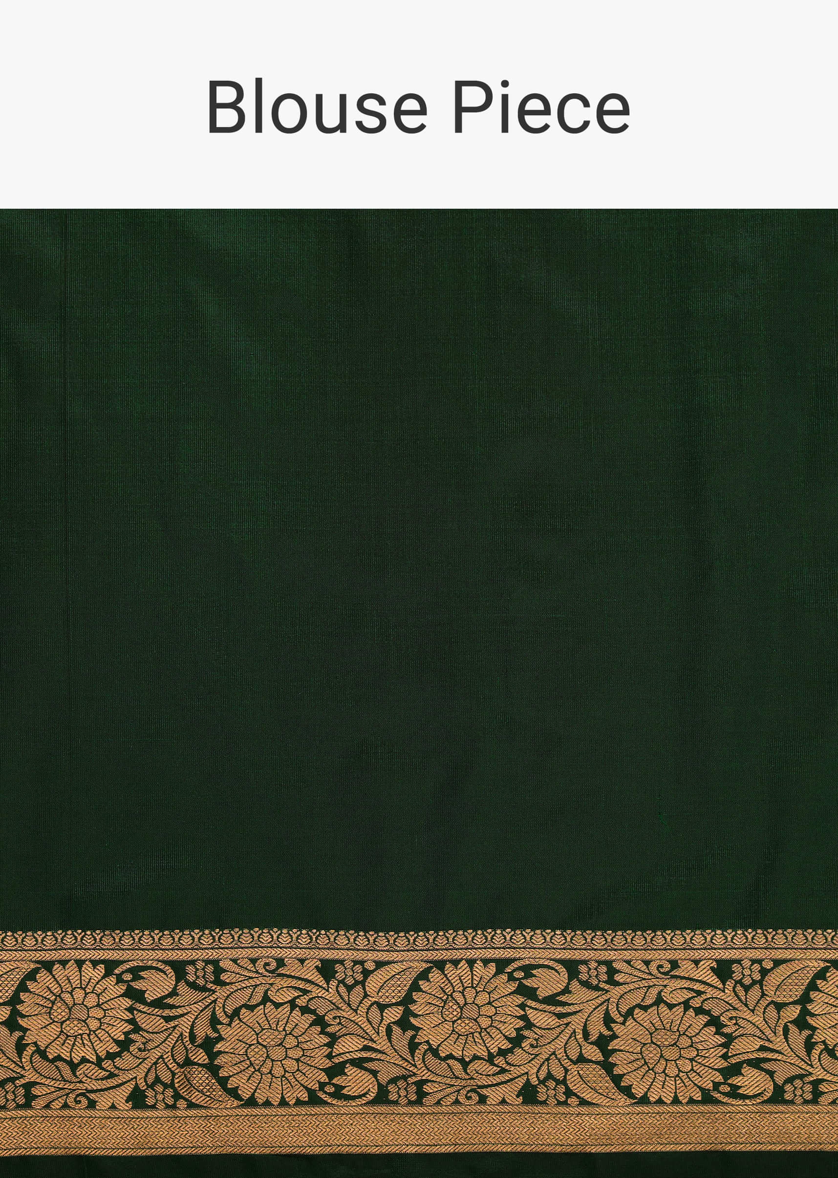 Bottle Green Woven Kanjivaram Silk Saree