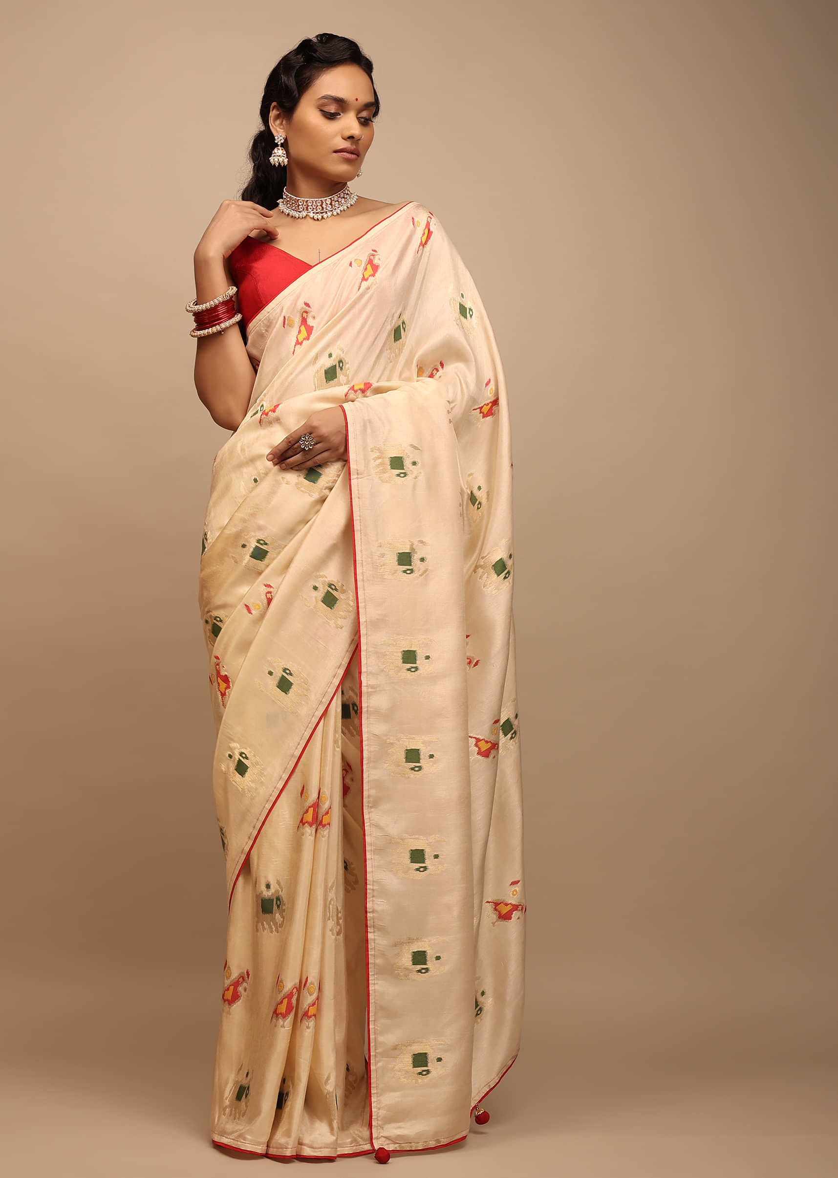 Shop White designer Sarees for Women Online | Aza Fashions