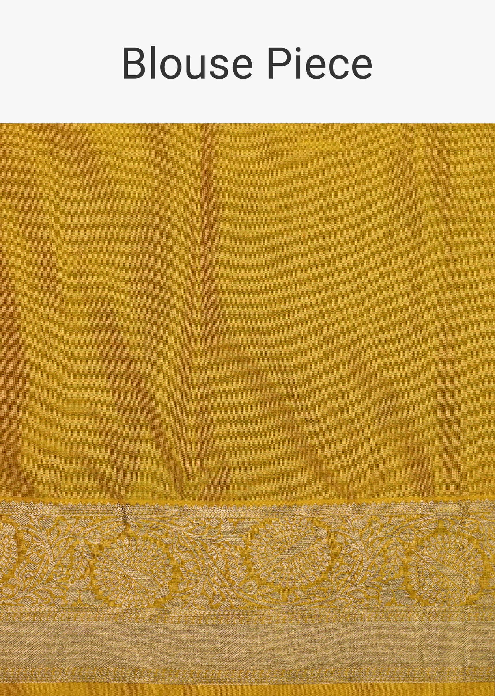 Daffodil Yellow Woven Kanjivaram Silk Saree