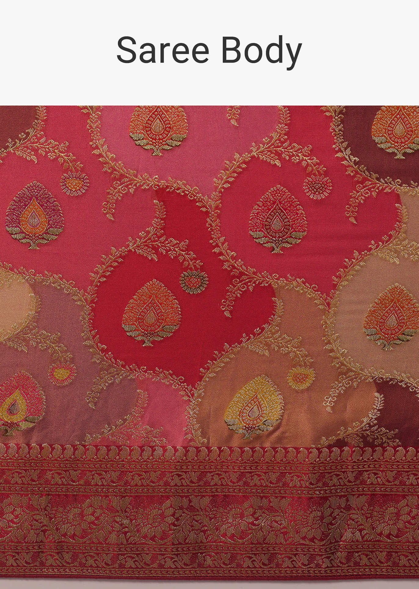 Woven Chanderi Silk Saree in Peach : SSF14434