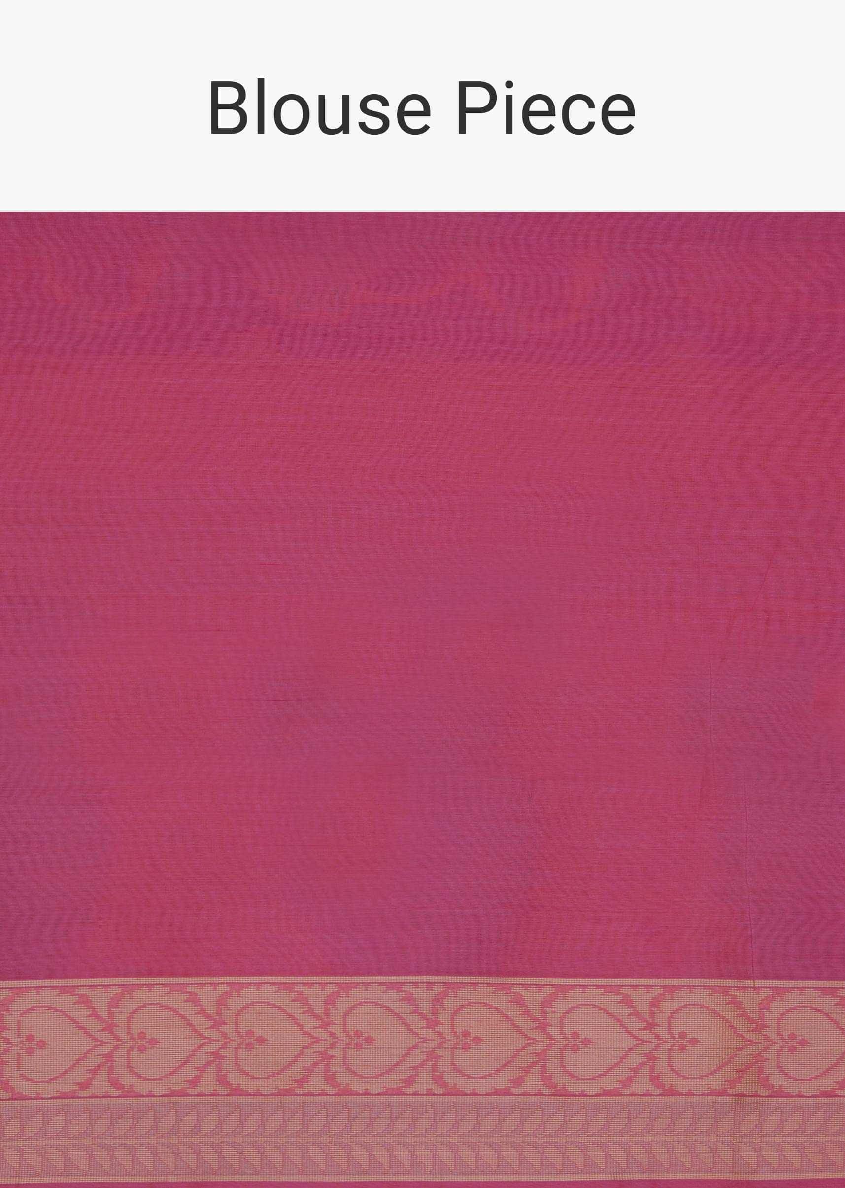 Pink weaved saree in rose motifs