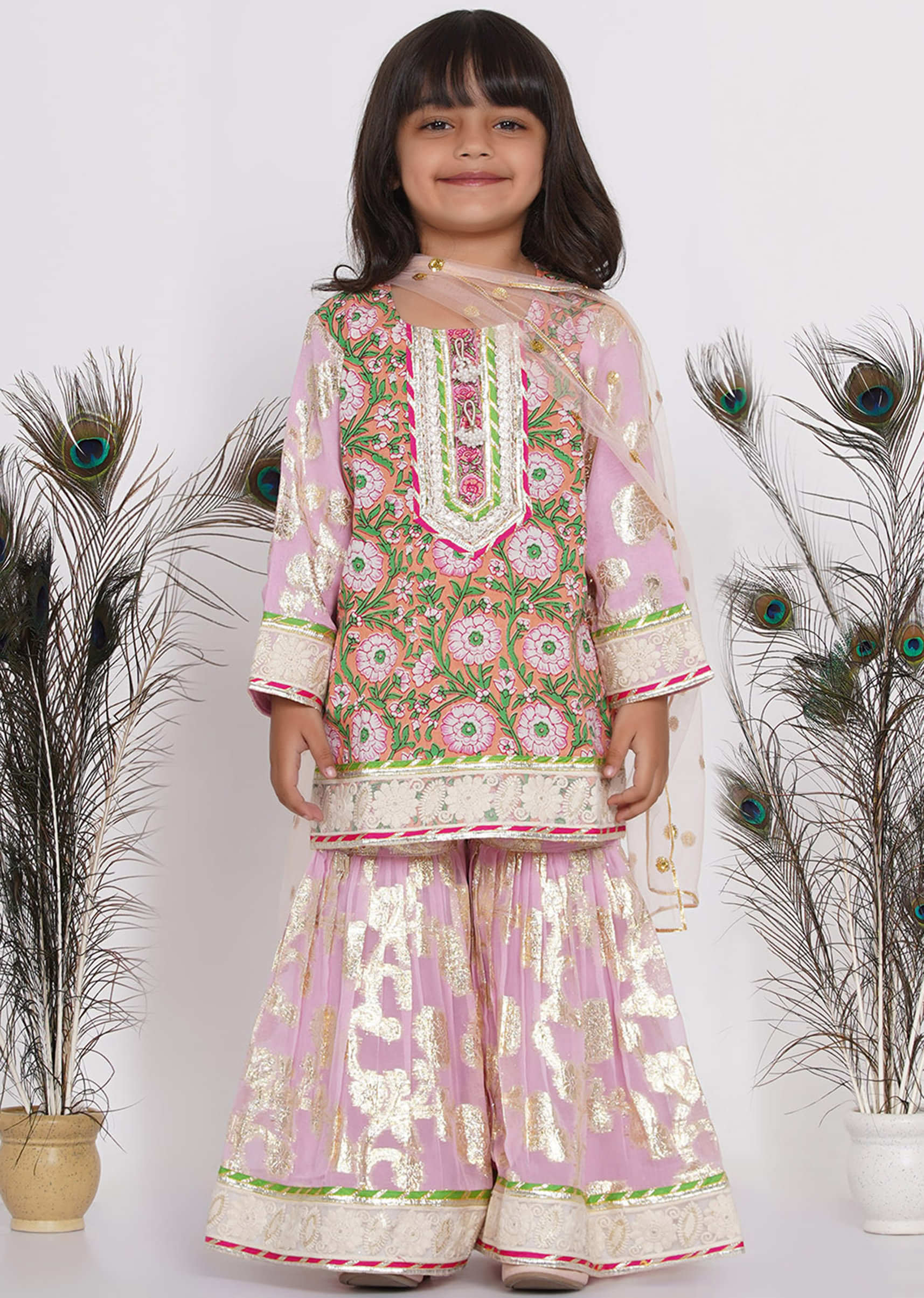 KIDS FASHION Dresses Embroidery SARDON formal dress Pink discount 63% 