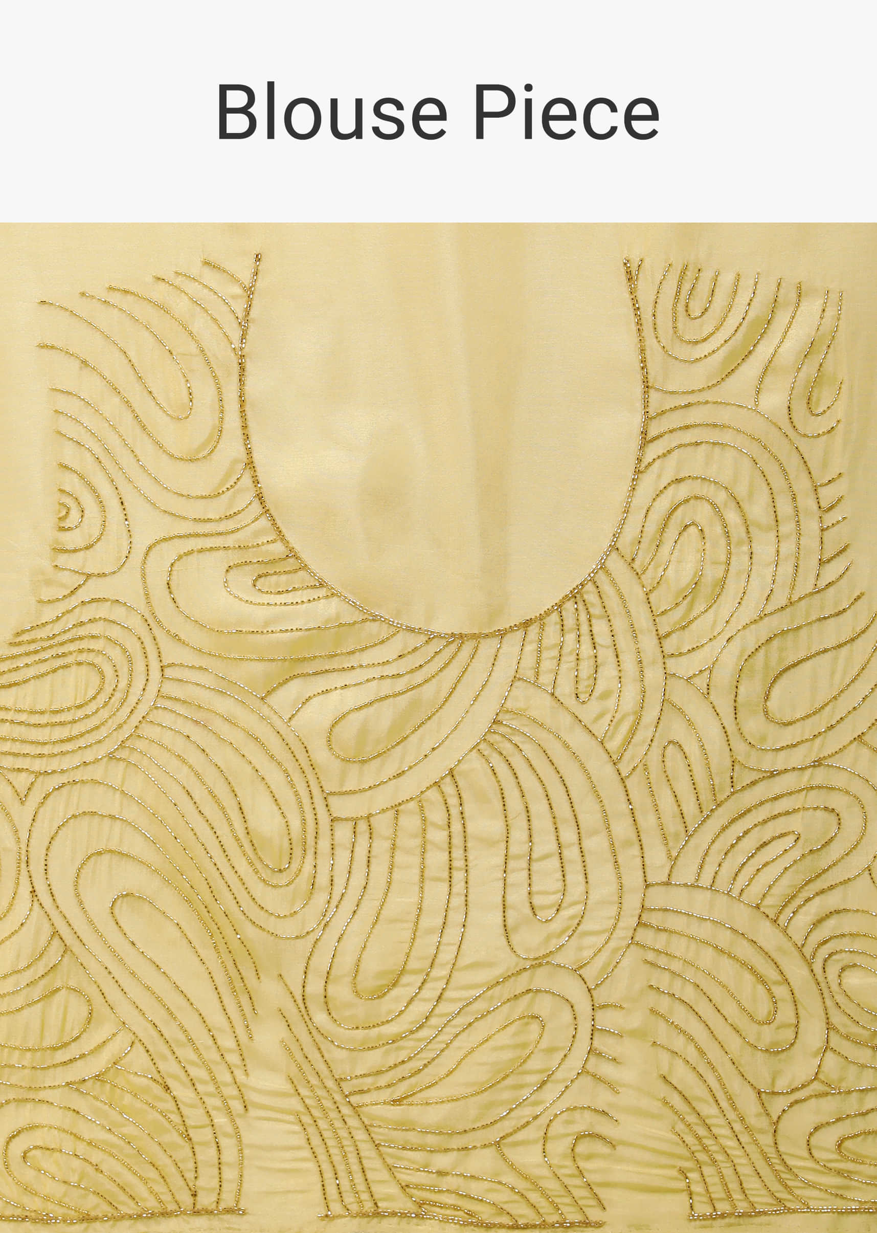 Popcorn Yellow Saree In Organza With Cut Dana Embroidered Scallop Cut Border And Moti Fringes On The Pallu  