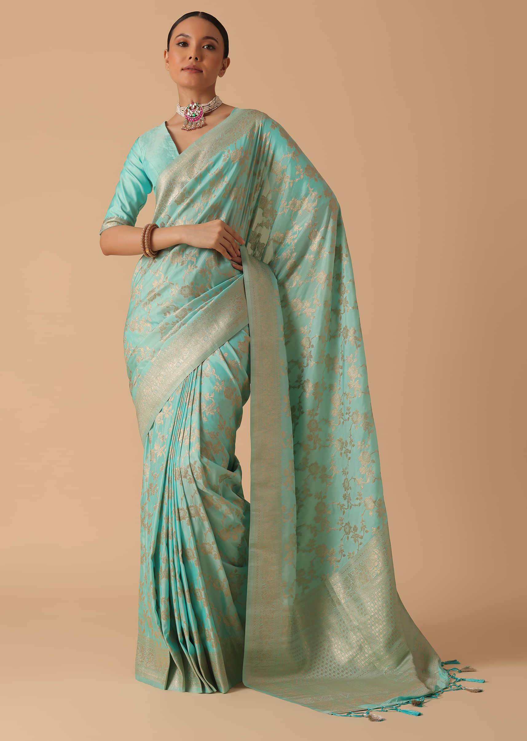 Cotton Green Rama Blouse With Saree Shapewear at Rs 113/piece in