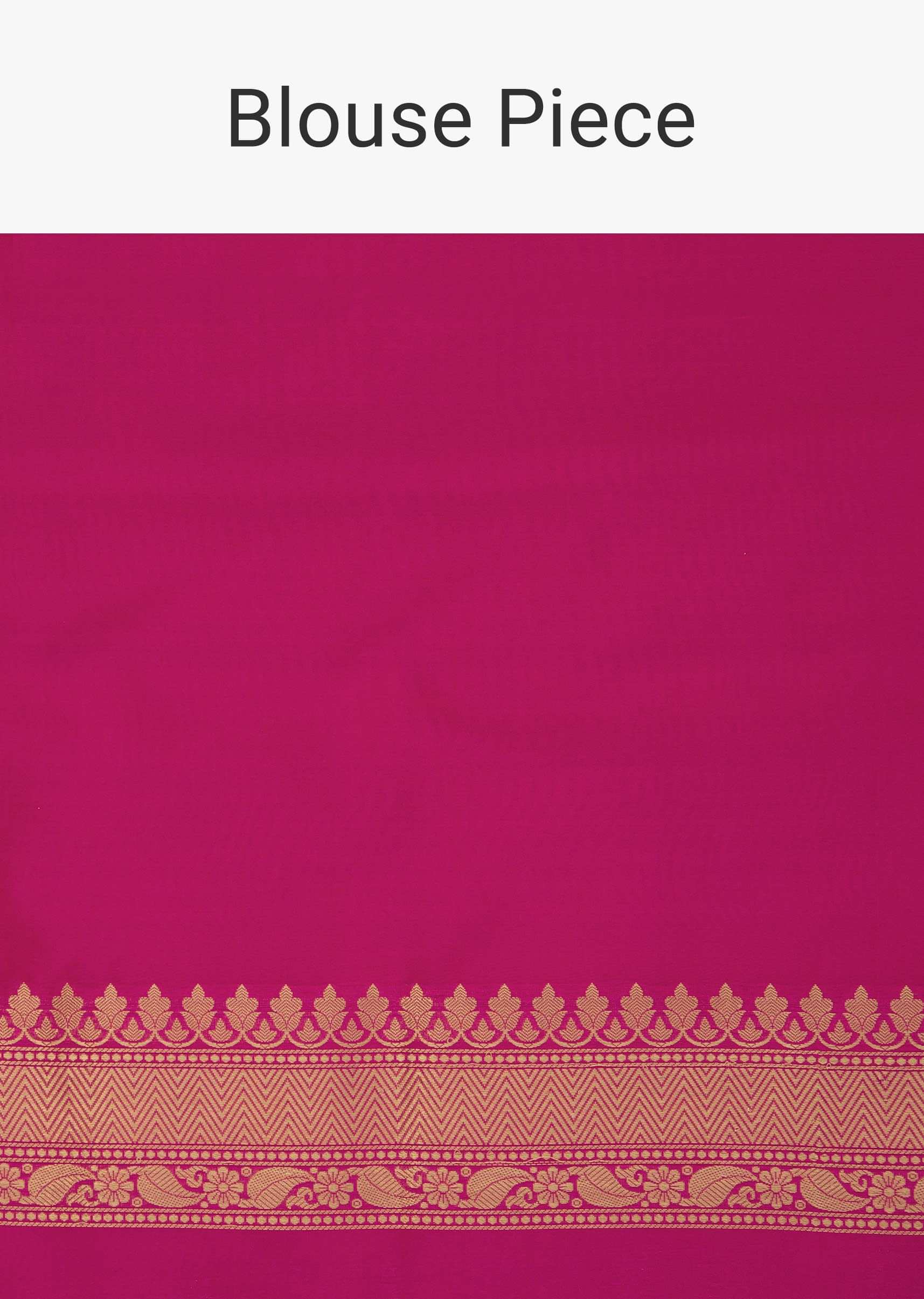 Rani pink Banarasi silk saree with brocade butti and borde