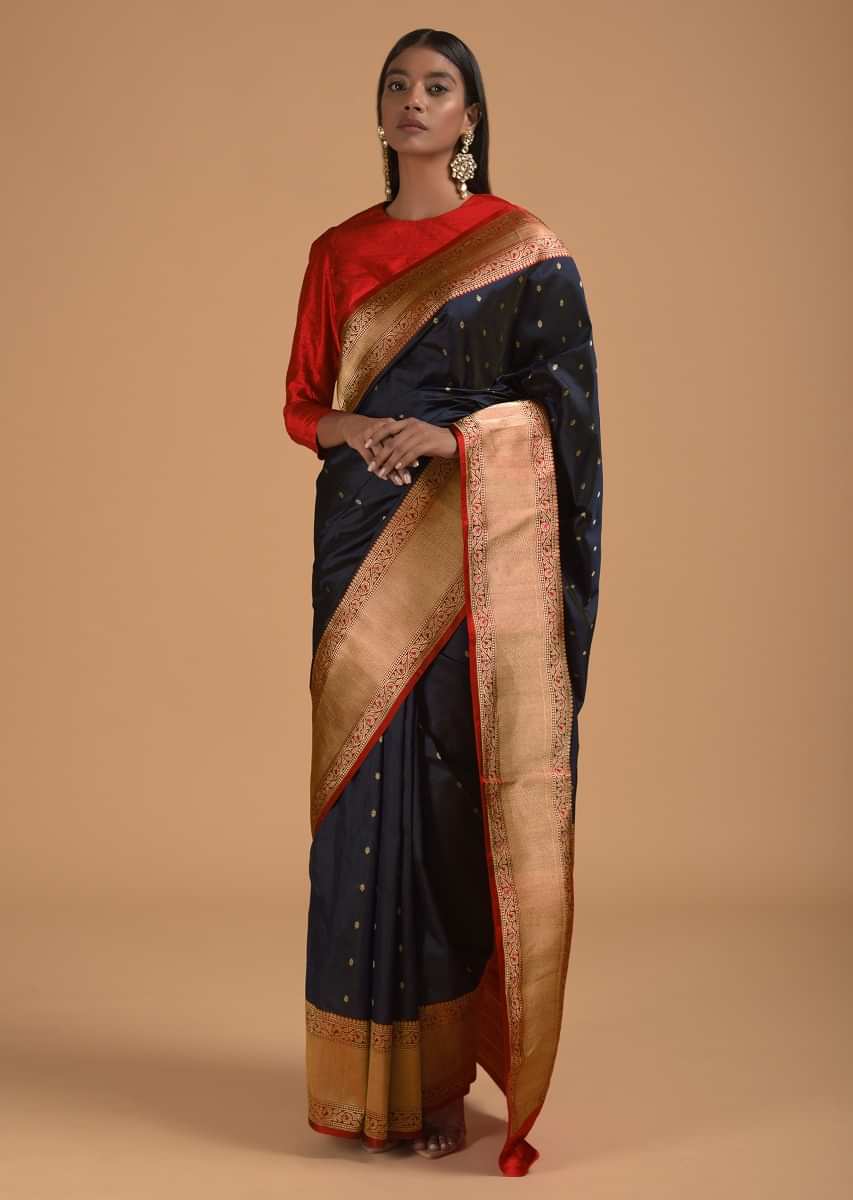 Royal blue saree – Deshidori